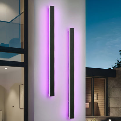 Outdoor Wall Light Modern Black LED Sconce