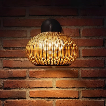 Outdoor Pendant Light Rattan Modern Garden Lamp