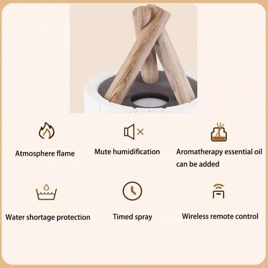 FlameMist™ | Flame Air Humidifier & LED Table Lamp