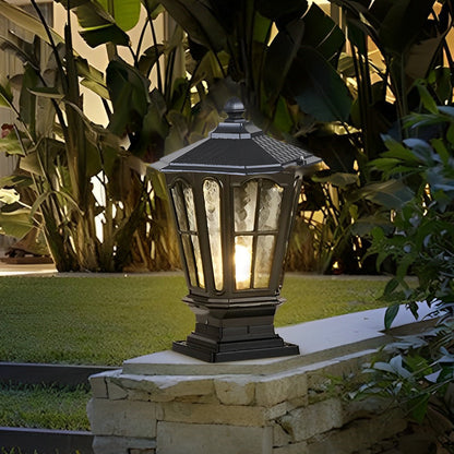 Outdoor Solar LED Black Garden Post Light
