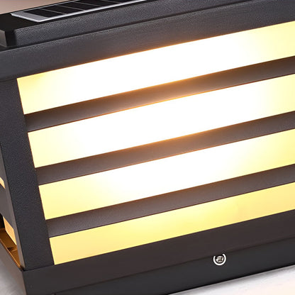 Outdoor Solar LED Fence Post Light Black