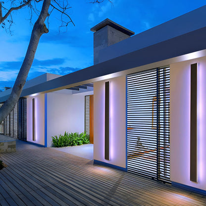 Outdoor Wall Light Modern Black LED Sconce
