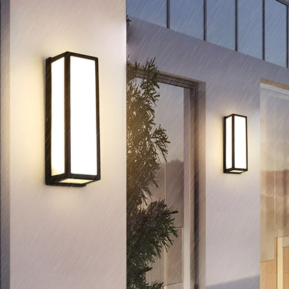 Outdoor Wall Light Black Aluminium Sconce