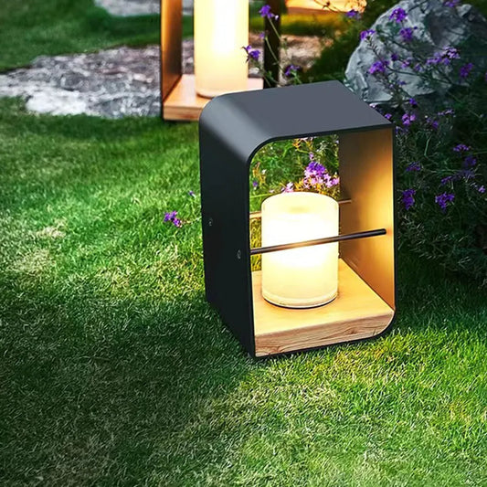 Outdoor Floor Lamp Metal Solar LED Light