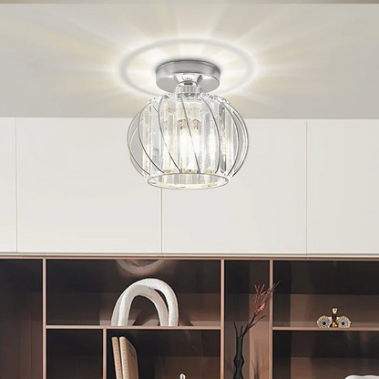 Pendant Light Black Glass Globe Ceiling Fixture
