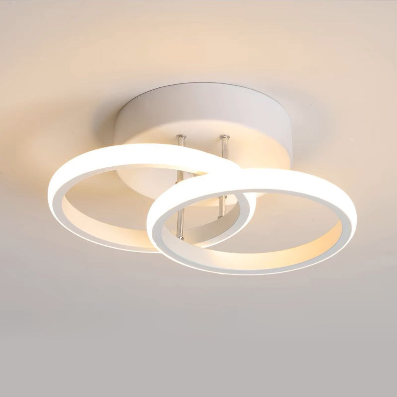 Ceiling Light with LED Black Metal Frame