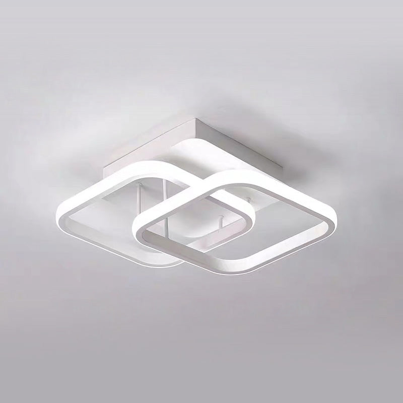 Ceiling Light with LED Black Metal Frame
