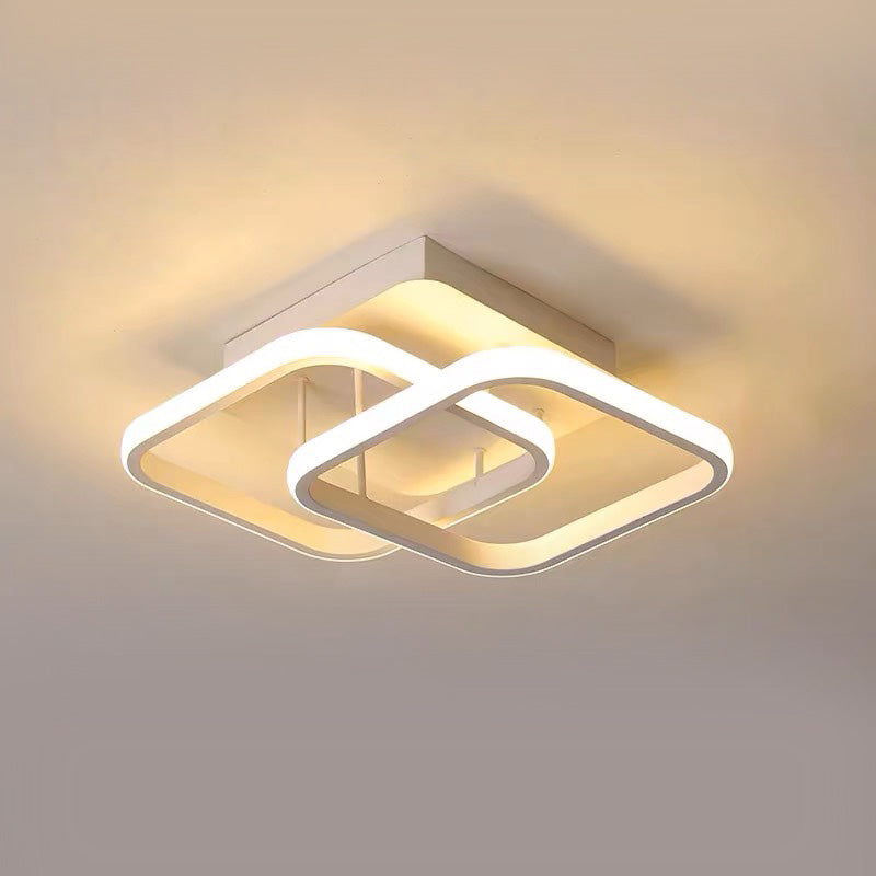 Ceiling Light with LED Black Metal Frame