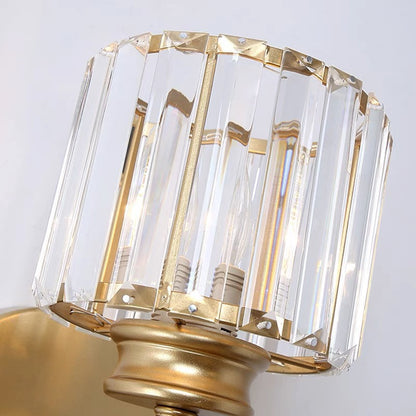 Modern Crystal Glass Wall Light – Elegant Arm Design for Living Room & Bedroom