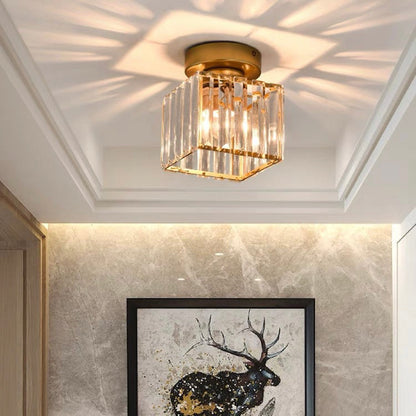 Glass Flush Ceiling Light for Hallway