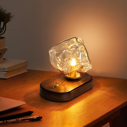 IceGlow™| Elegant Glass Table Lamp with Ambient LED Lighting