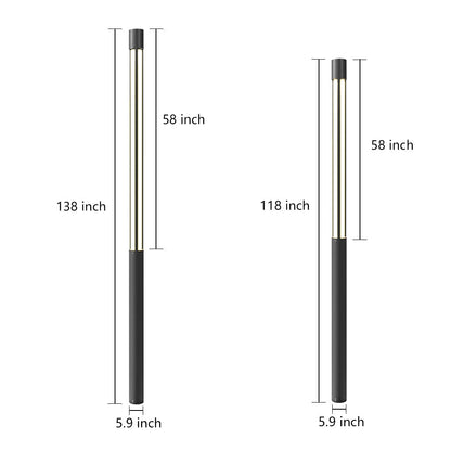 Outdoor LED Bollard Light Black Aluminium Post