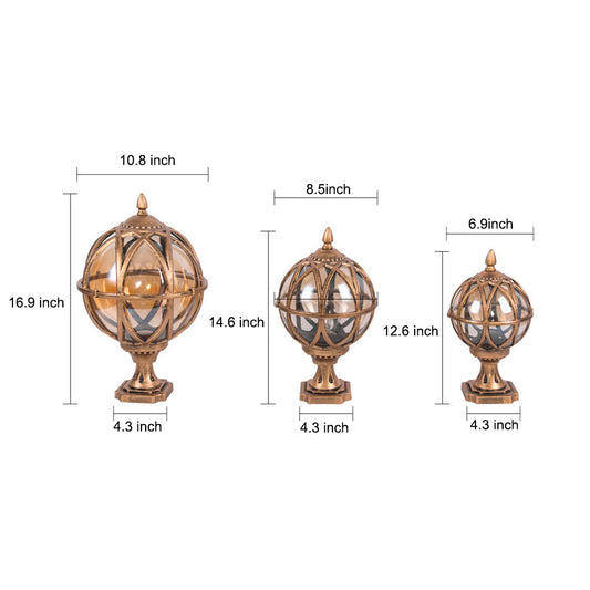 Outdoor Wall Light Vintage Glass Lantern