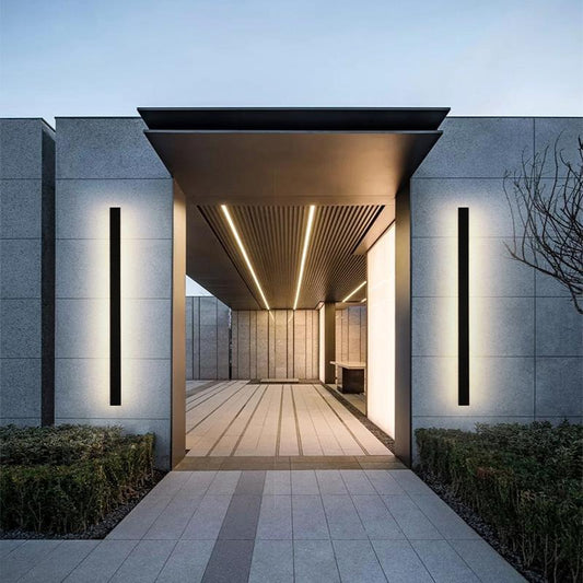Outdoor Wall Light Modern Black LED Sconce