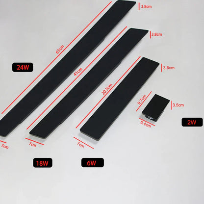 Outdoor Wall Light Black Aluminium Waterproof Lamp