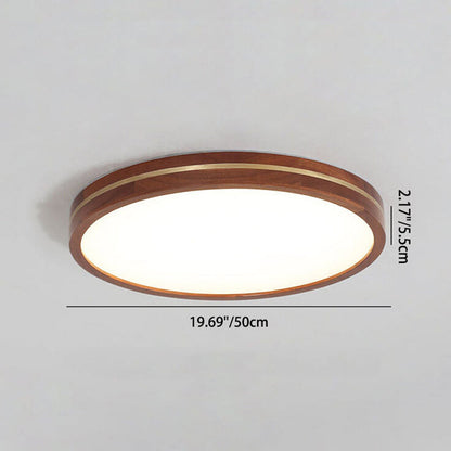 Ceiling Light Wooden LED Flush Mount Lamp