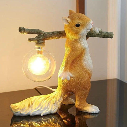 SquirrelGlow™ | Modern Squirrel Table Lamp for Cozy Home Décor