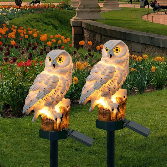 Garden Light Solar Owl Outdoor LED Set