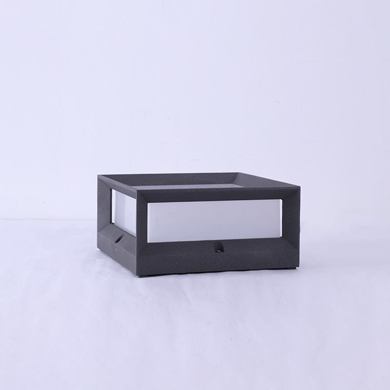 Garden Solar LED Post Light Black Aluminium