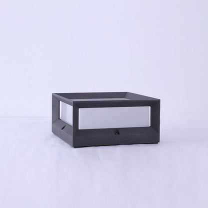 Garden Solar LED Post Light Black Aluminium