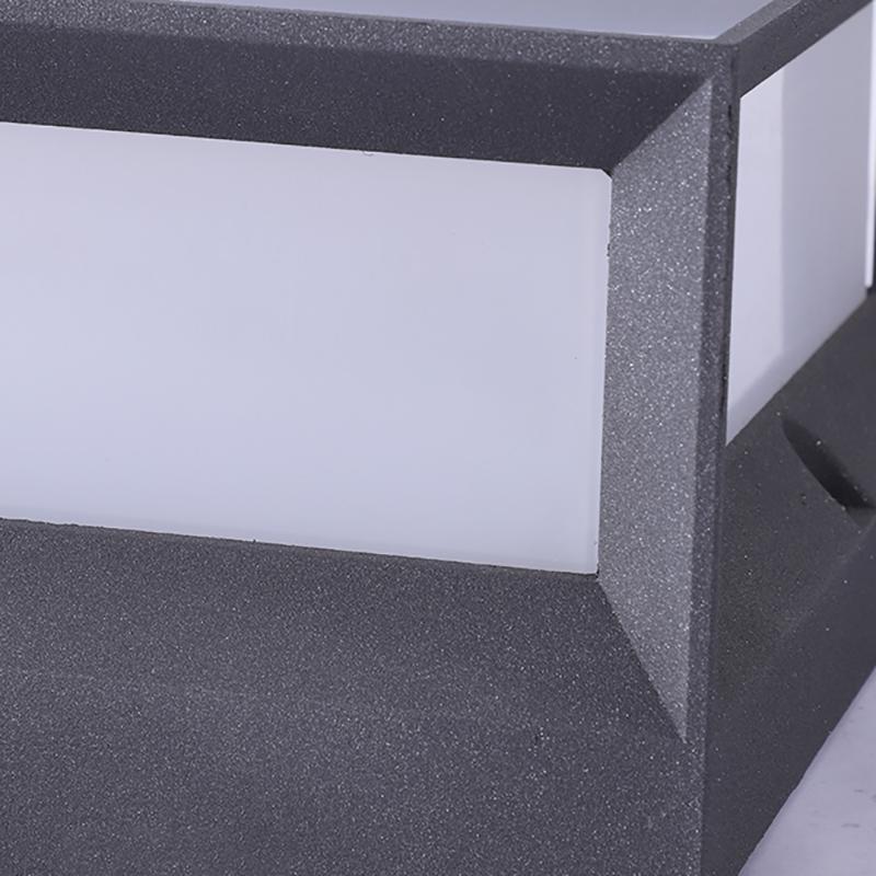 Garden Solar LED Post Light Black Aluminium