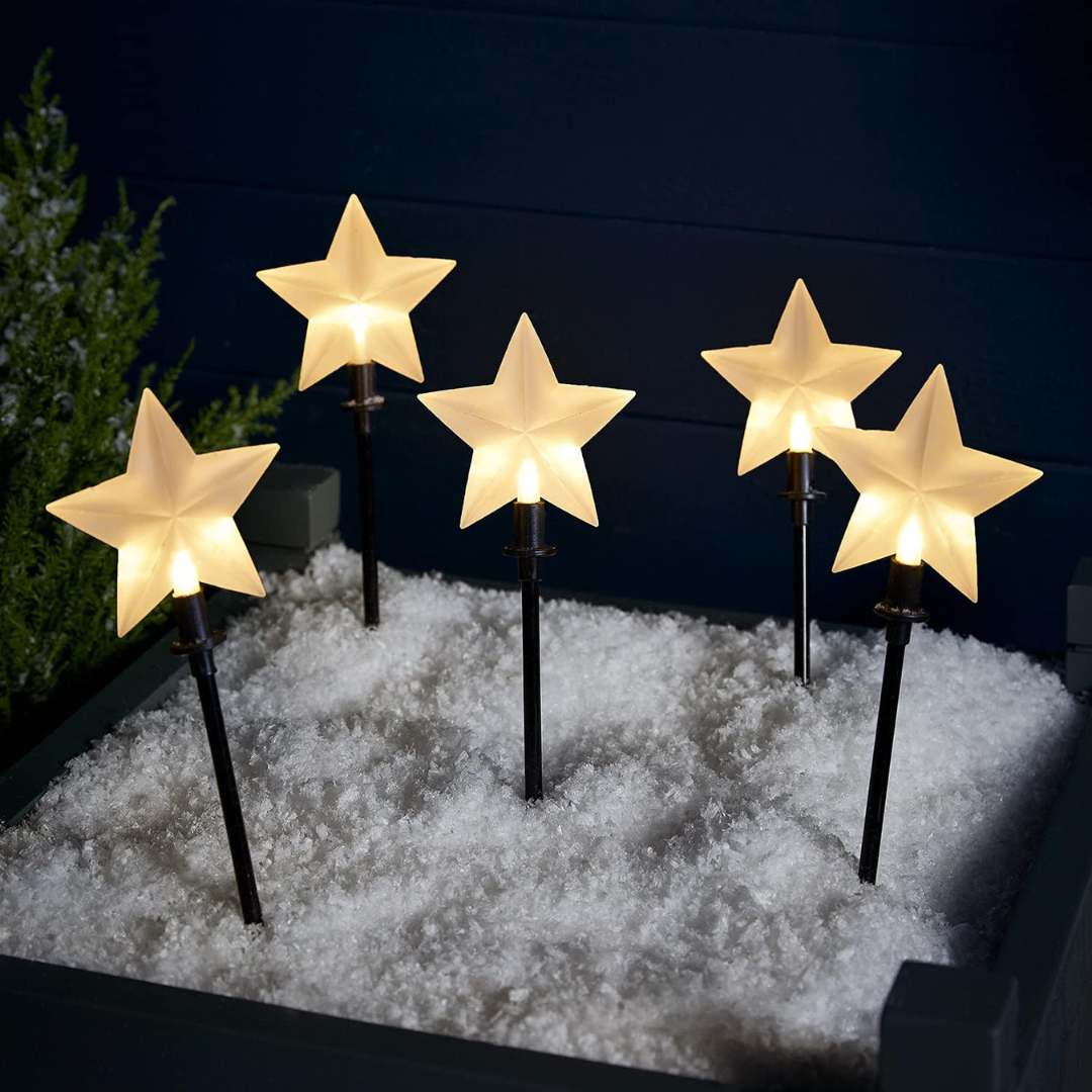 Christmas Decorations Star Garden Stake Lights