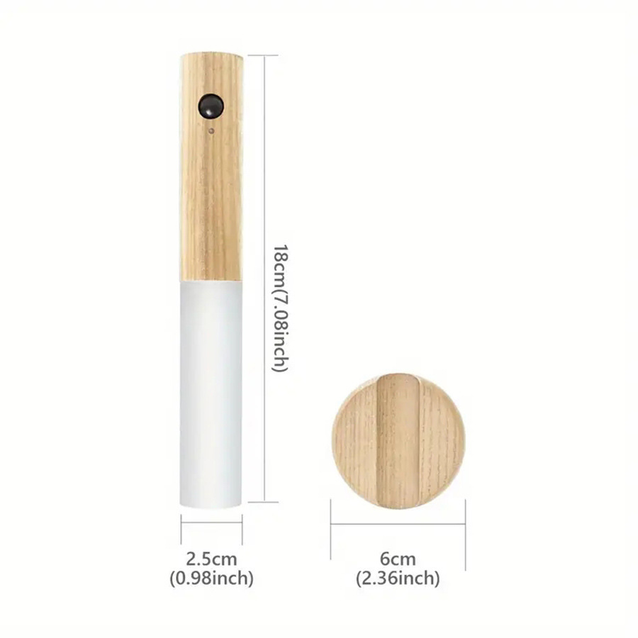 Wall Light LED Motion Sensor Wooden Lamp
