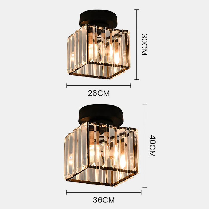 Glass Flush Ceiling Light for Hallway