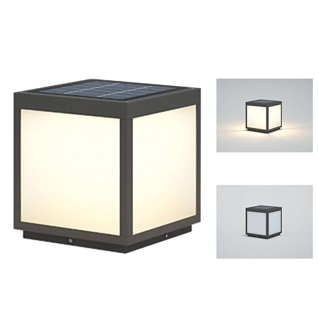 Solar Black Outdoor LED Post Light