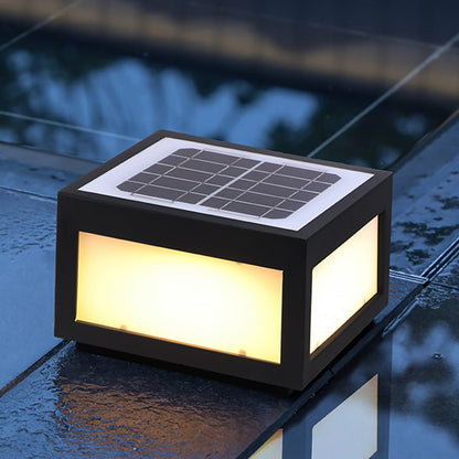 Solar Black Outdoor LED Post Light