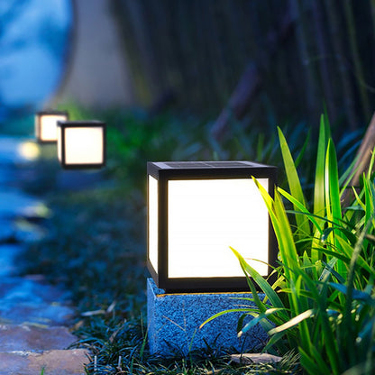 Solar Black Outdoor LED Post Light