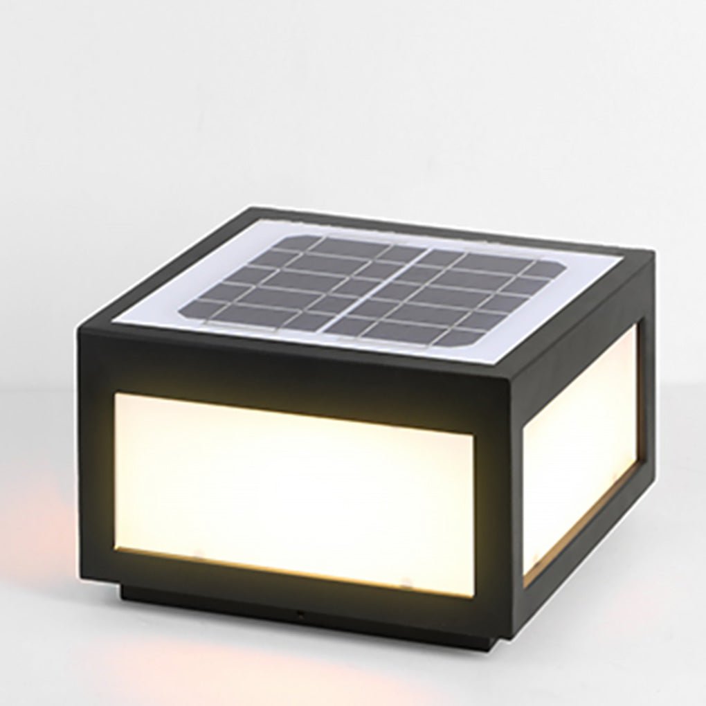 Solar Black Outdoor LED Post Light