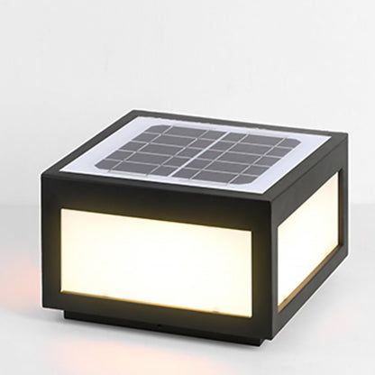 Solar Black Outdoor LED Post Light