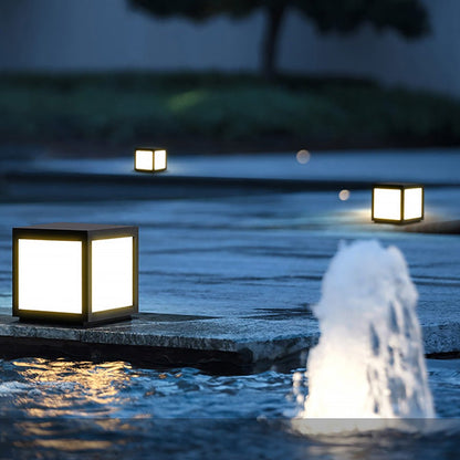 Solar Black Outdoor LED Post Light