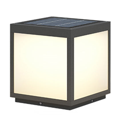 Solar Black Outdoor LED Post Light