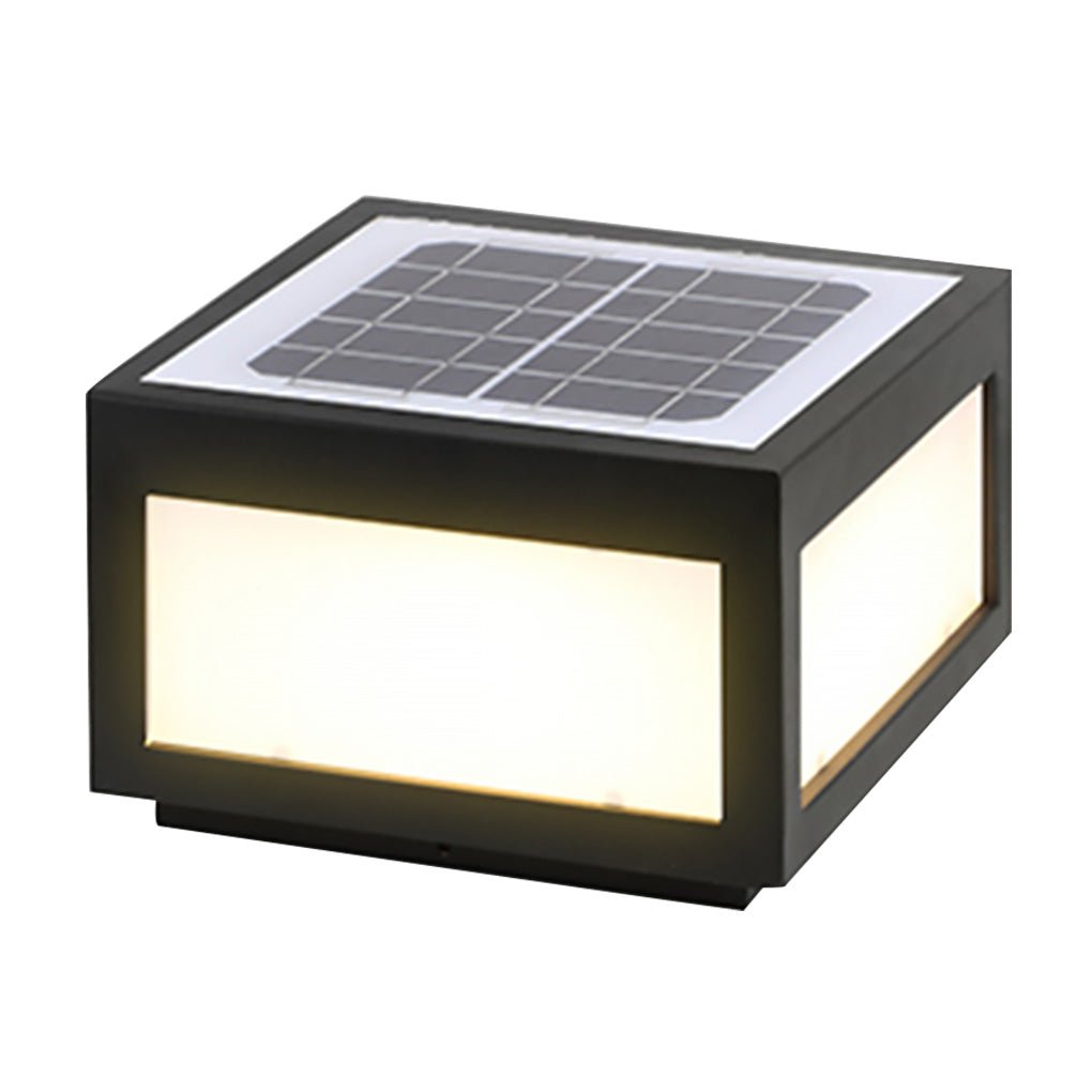 Solar Black Outdoor LED Post Light
