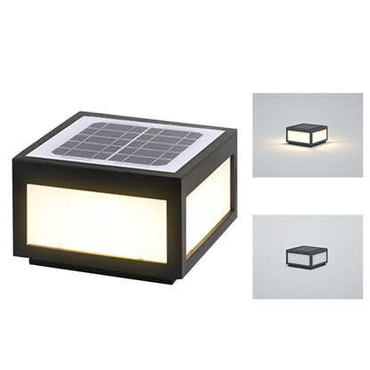 Solar Black Outdoor LED Post Light