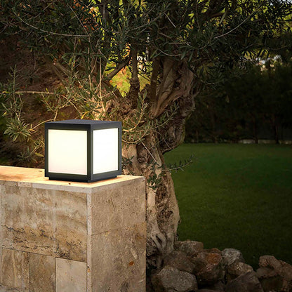 Solar Black Outdoor LED Post Light