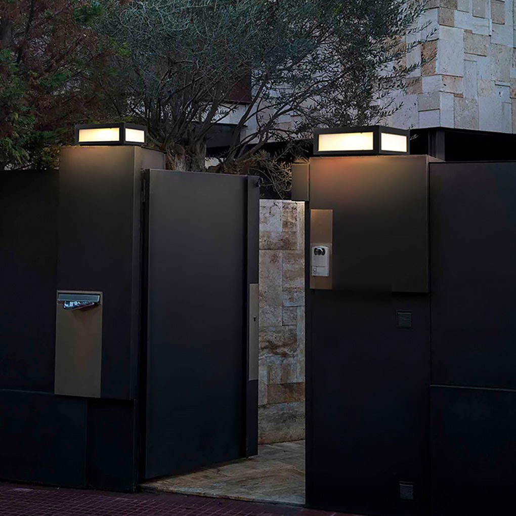 Solar Black Outdoor LED Post Light