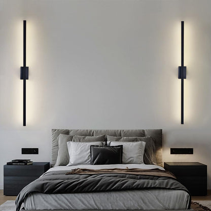 Industrial Minimalist Long LED Iron Wall Lights for Contemporary Living Room Décor and Stylish Illumination